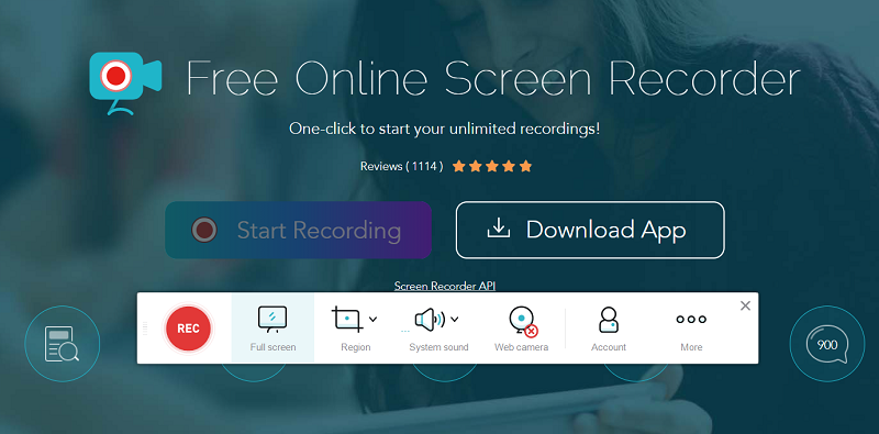 Apowersoft screen recording interface